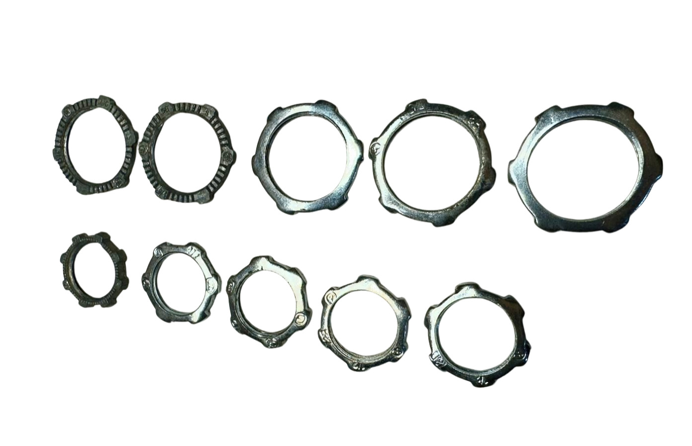 (Mix Pack of 10) Locknuts 1/2" & 3/4" Halex & Thomas Betts Brands
