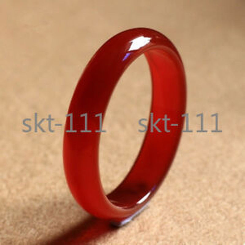 Huge 100% Natural Red JADE Jadeite Bead Bangle Bracelet Heal 56-68mm