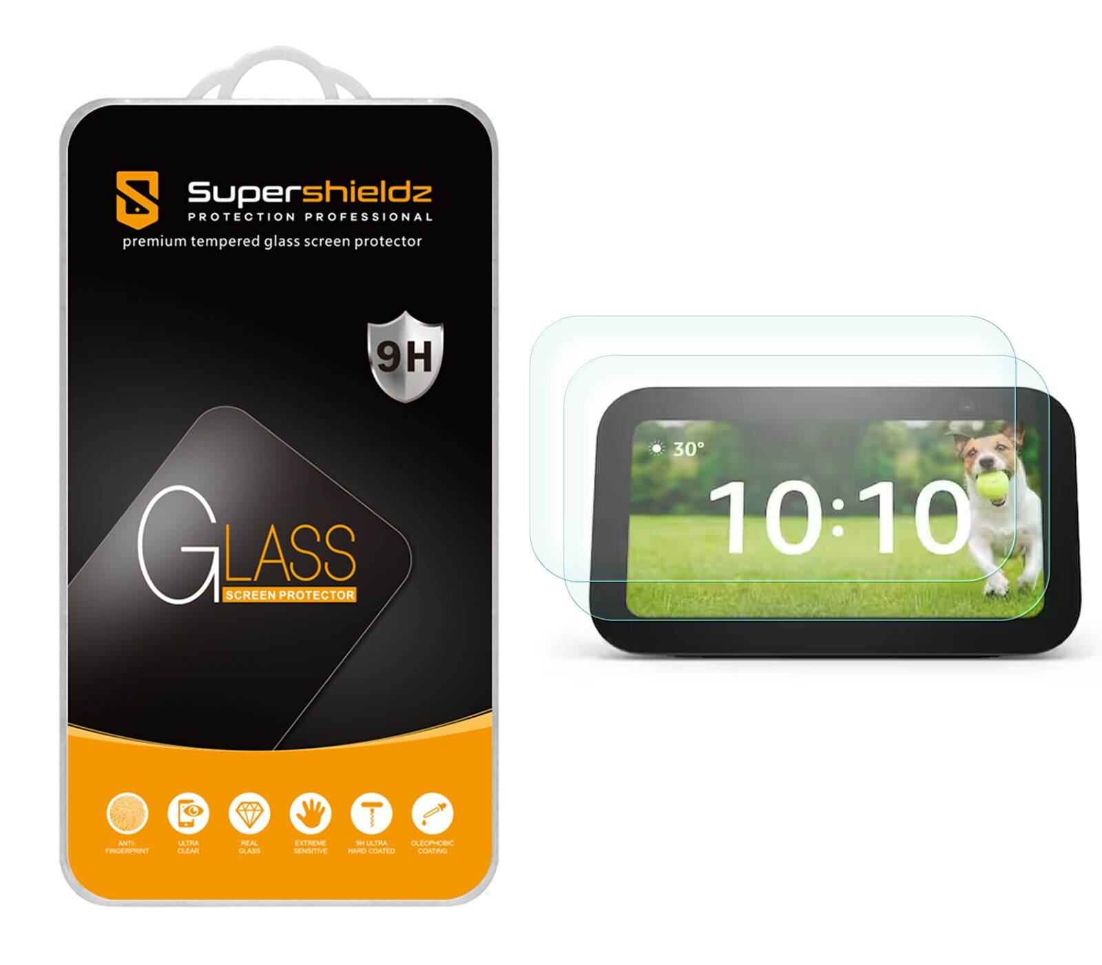 2X Supershieldz Tempered Glass Screen Protector for Amazon Echo Show 5 (3rd Gen)