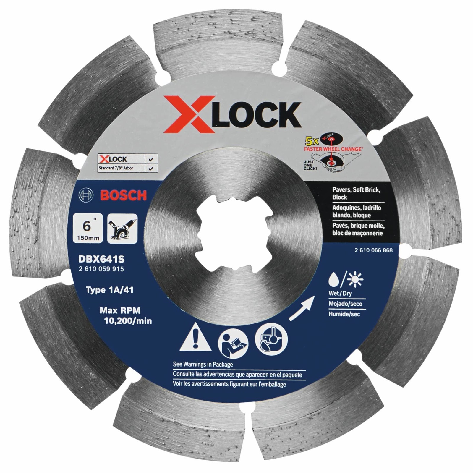 Bosch Genuine 6 In. X-LOCK Segmented Rim Diamond Blade - DBX641S