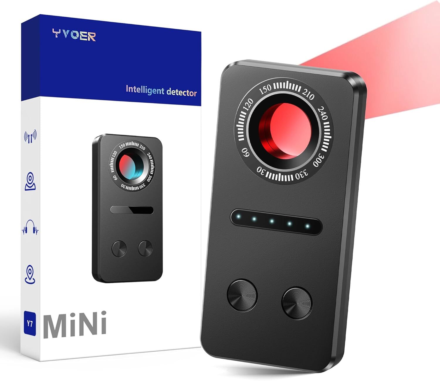Hidden Camera Detectors, Bug Detectors Devices Car GPS Black