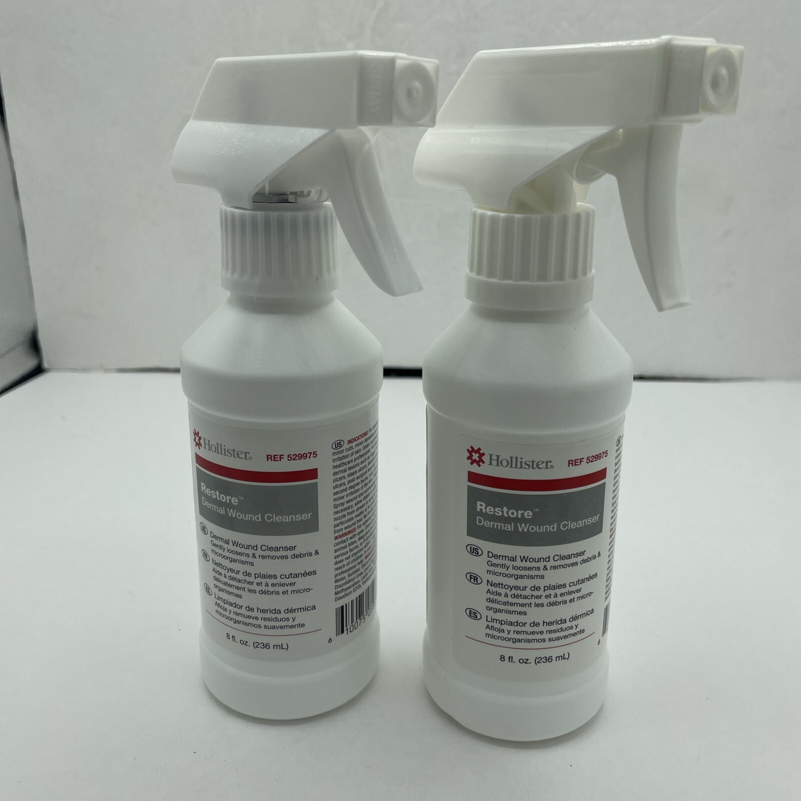 2 Hollister 529975 Restore Dermal Wound Cleanser 8 fl. oz. Pump Bottle 2027