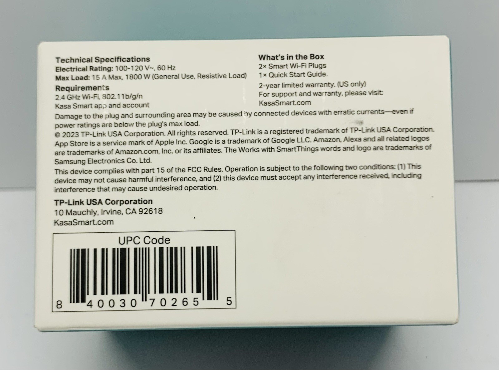 TP-Link: Kasa Smart Wi-Fi Plug Mini Model EP10P2 2 Pack NEW