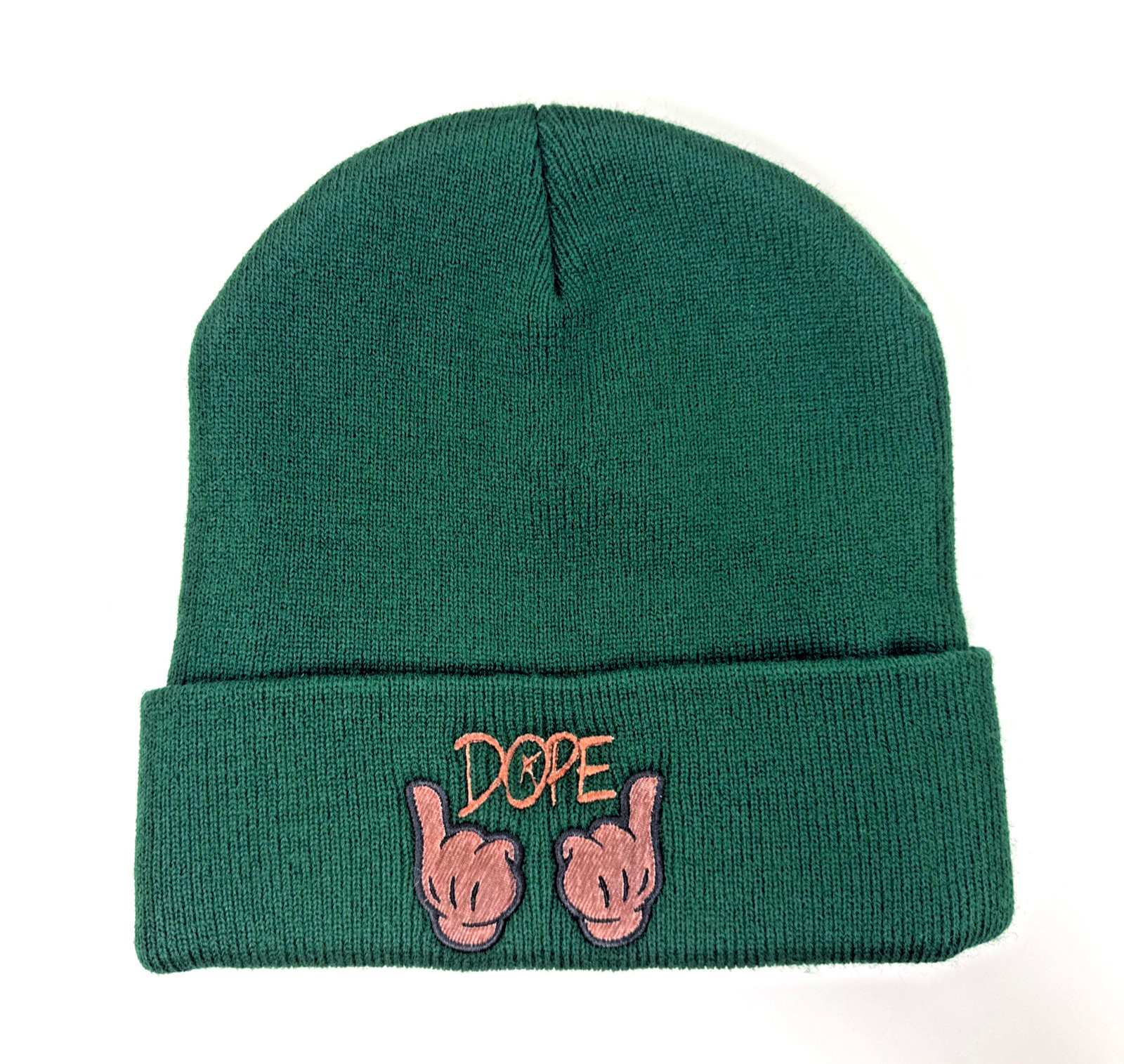Muka Dope Thumbs up Dark Green Mens Women Unisex Beanie One Size Fits All