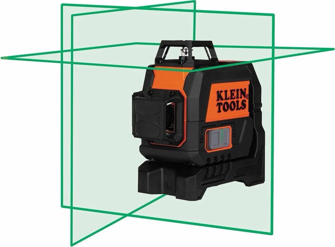 Klein Tools 93CPLG Cross-Line Laser Level Green Beam Magnetic Self-Leveling