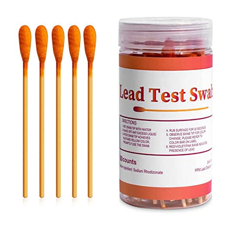 Lead Test Swab Set: 60-Piece Lead Test Set, Swabs, Lead Test Set for 7366-