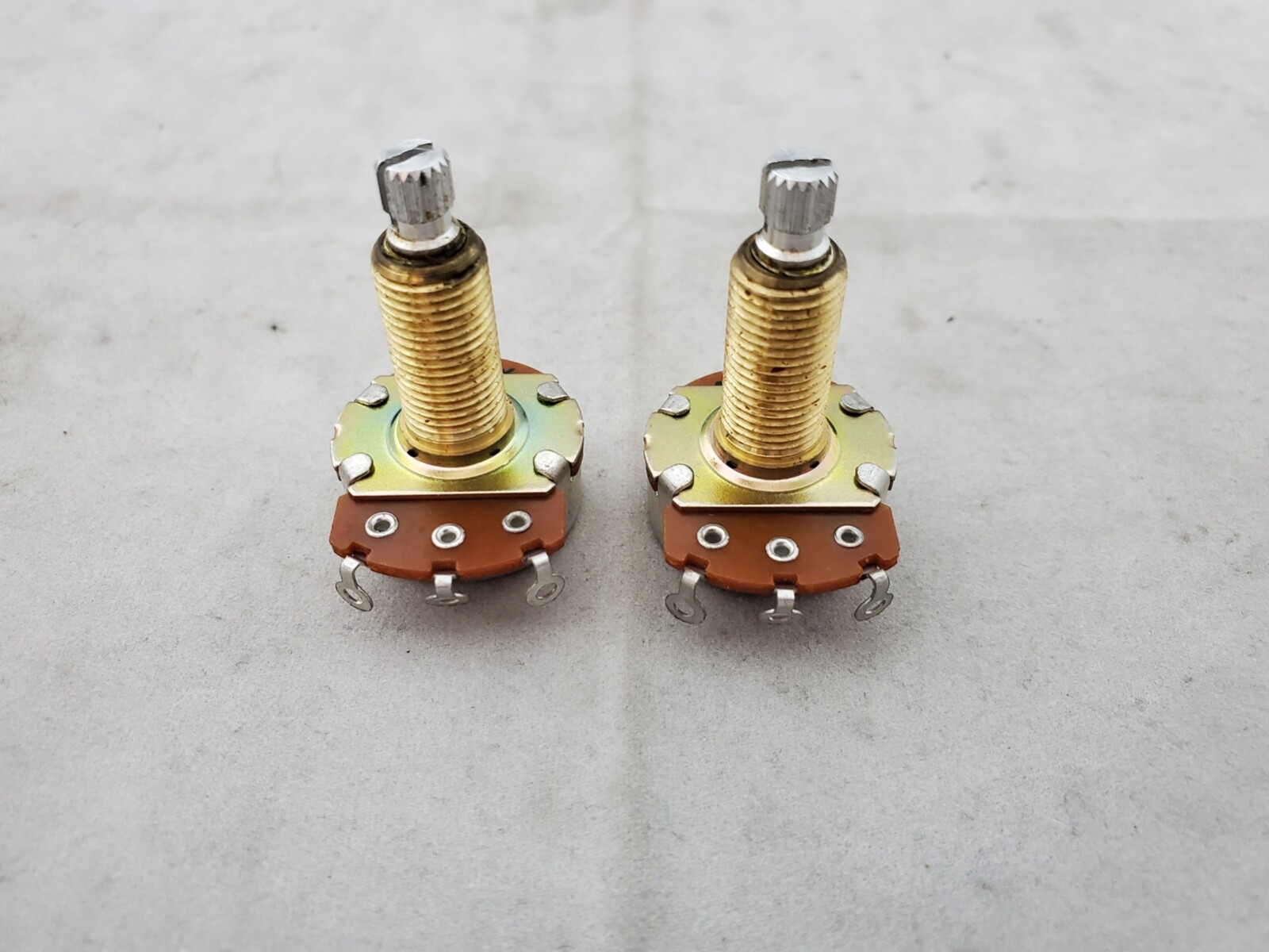 A250K Long Shaft Guitar Pot, 250KA, Set of 2, Ships Free