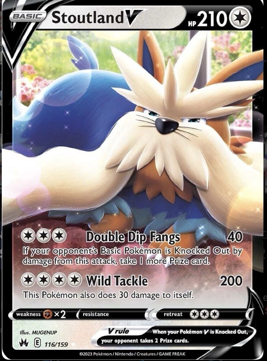 Pokémon TCG Stoutland V Crown Zenith 116/159 Holo Ultra Rare