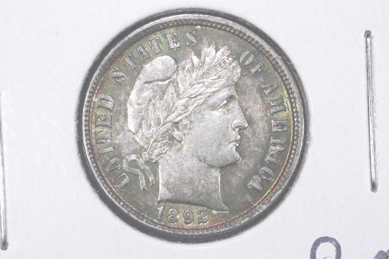 1892 Barber Dime, Very Choice AU++