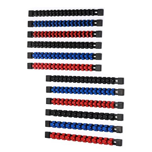 12PC ABS Socket Organizer, Premium Quality Socket Holders,1/4-Inch x 48 12PCS