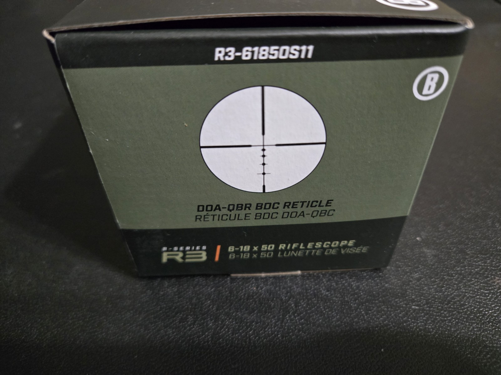 Bushnell R3 6-18x50mm SFP Riflescope w/ DOA Quick Ballistic Reticle #R3-61850S11