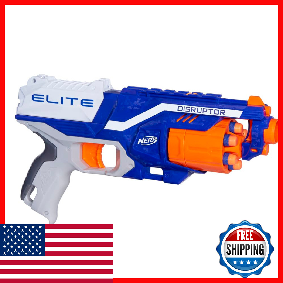 Nerf Disruptor - Drum Slam Fire Includes 6 Official Nerf -