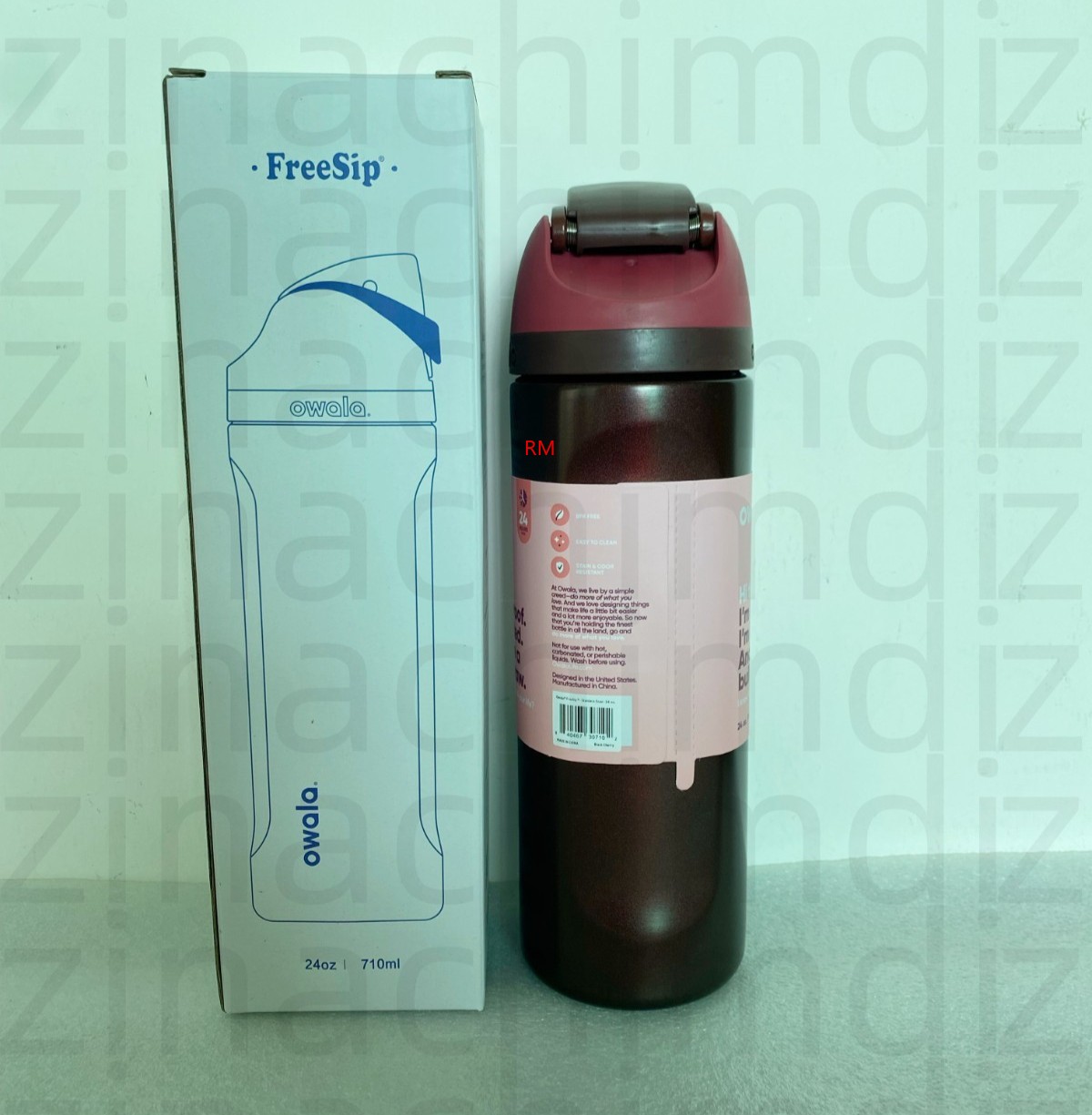 Owala Freesip Insulated Stainless Steel Water Bottle Black Cherry 24oz 32oz