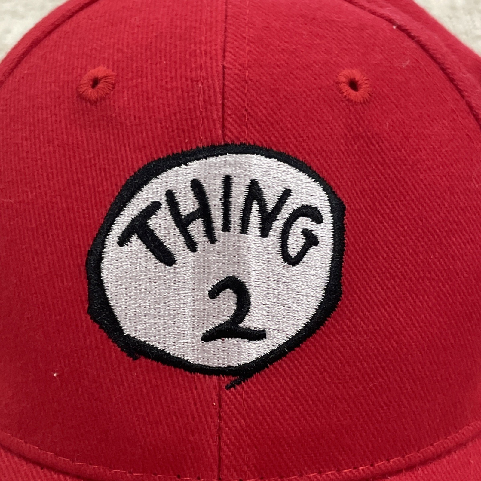 Universal Studios Dr. Seuss Thing 2 Red Embroidered Kids Adjustable Cap Hat