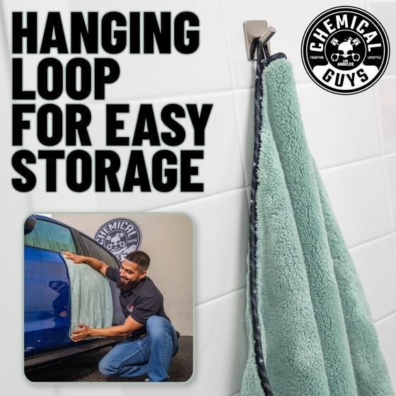 Chemical Guys MIC529 Super Plush Drying Towel 25x30 Olive Green (2 Pack)