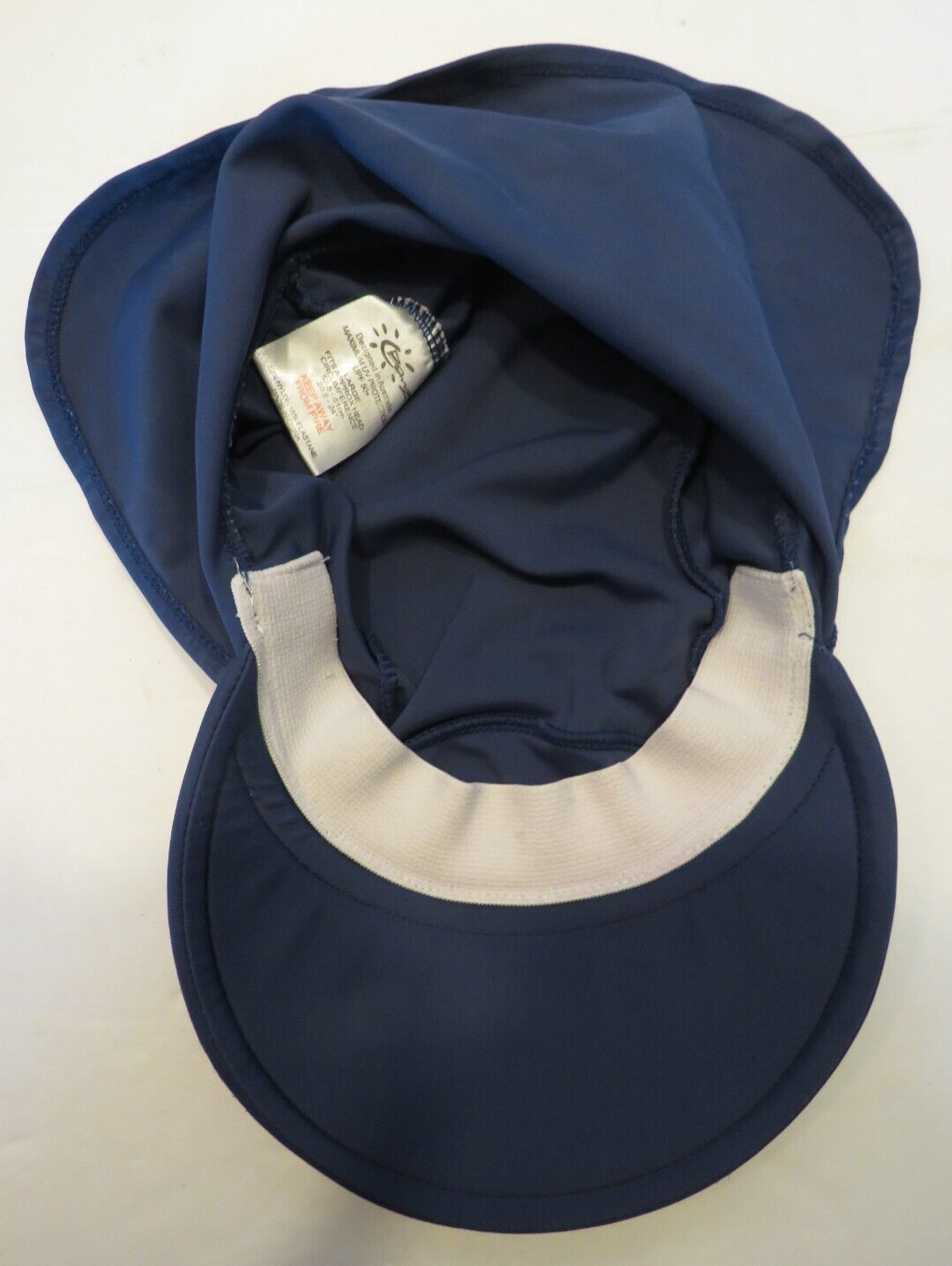 BanZ Hat Cap Sun Block Protection Maximum UV UPF50+ Size L Blue Stretch Turtle