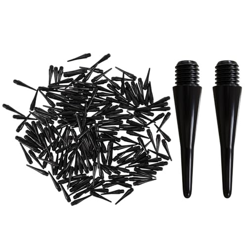 200 Pack 2BA Thread Soft Dart Tips - Premium Plastic Replacement Points,