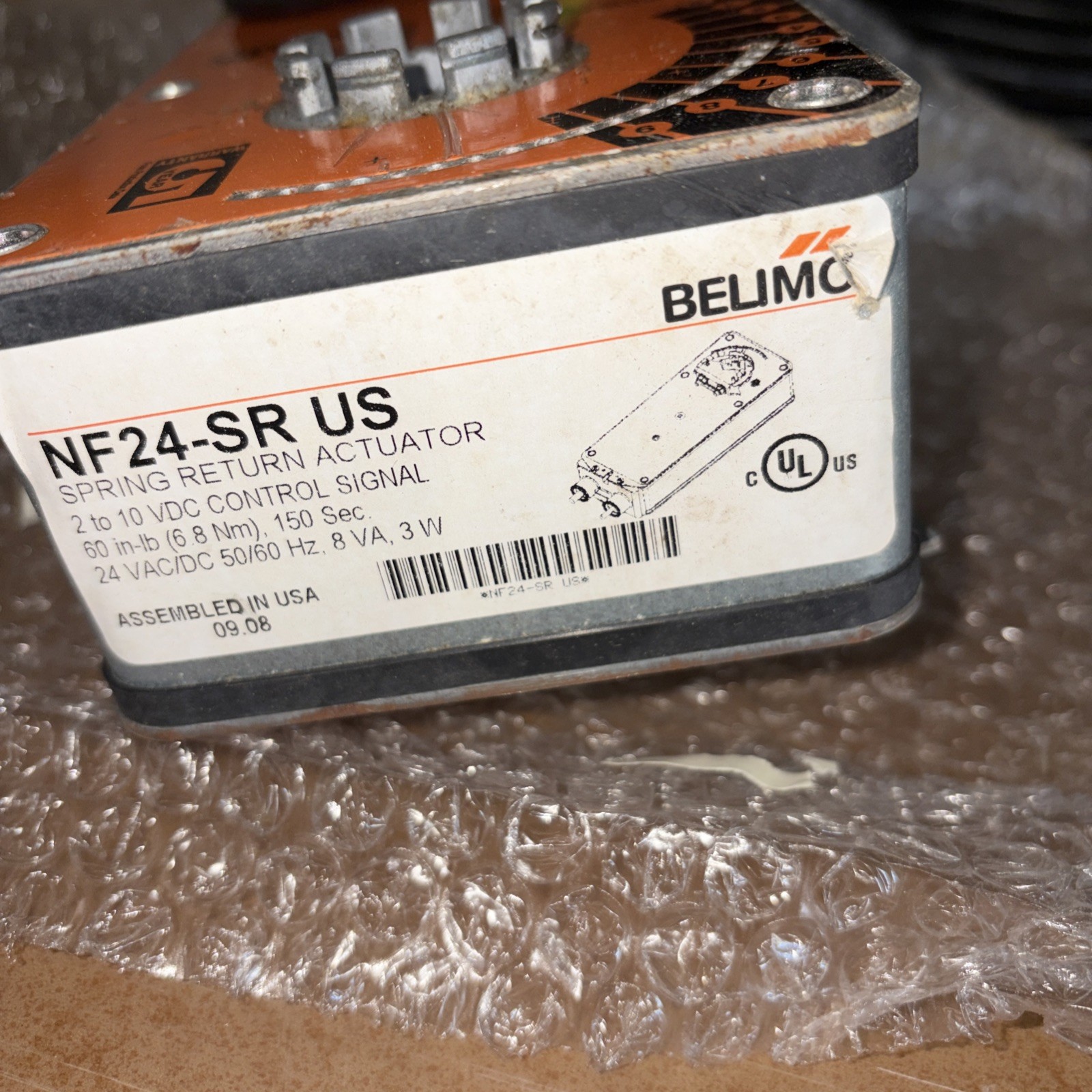 Belimo NF24-SR US Spring Return Damper Actuator 24V 2-10VDC Control