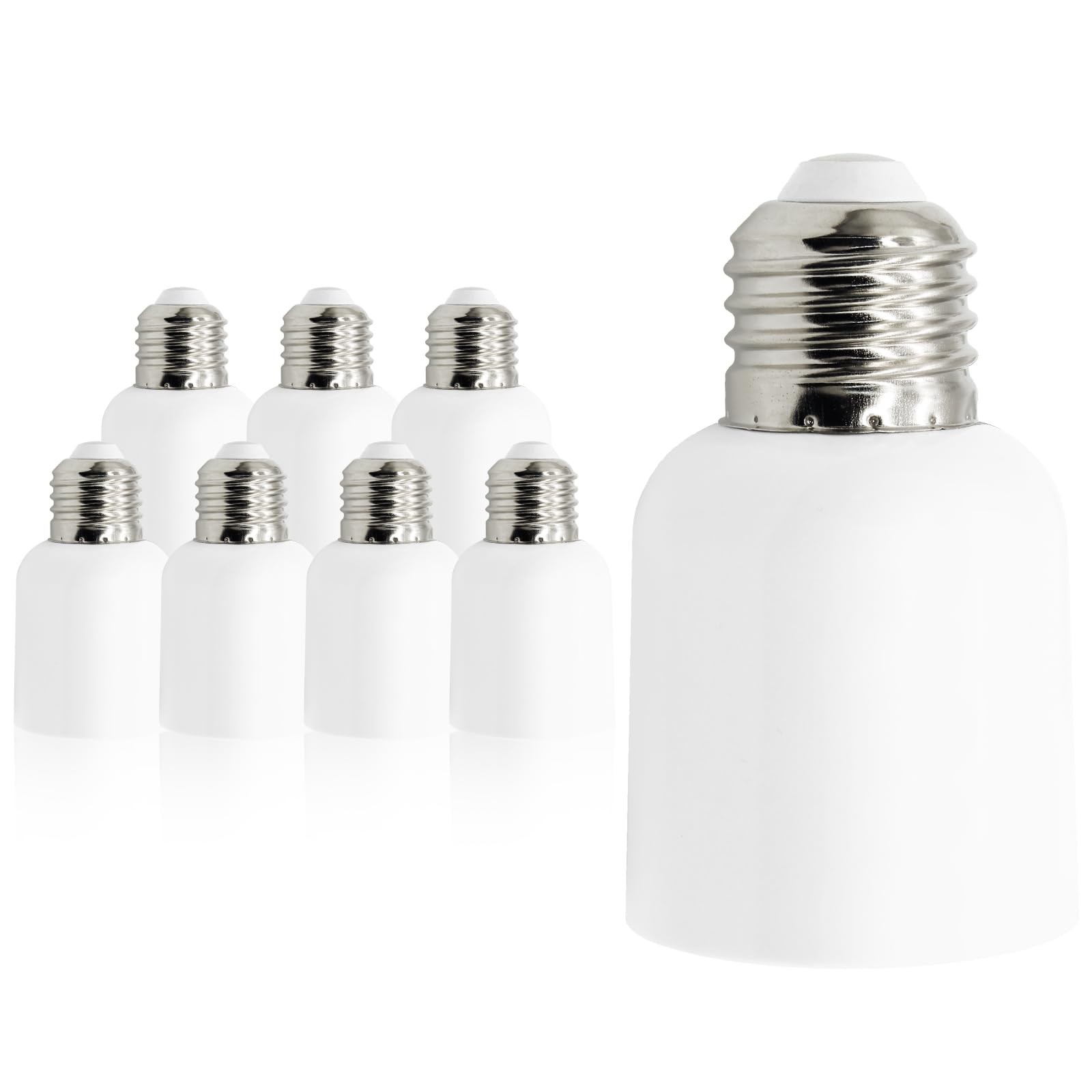 8Pack Medium Base E26 to E39 Mogul Socket Adapter Standard E26 Screw to E39 Lamp