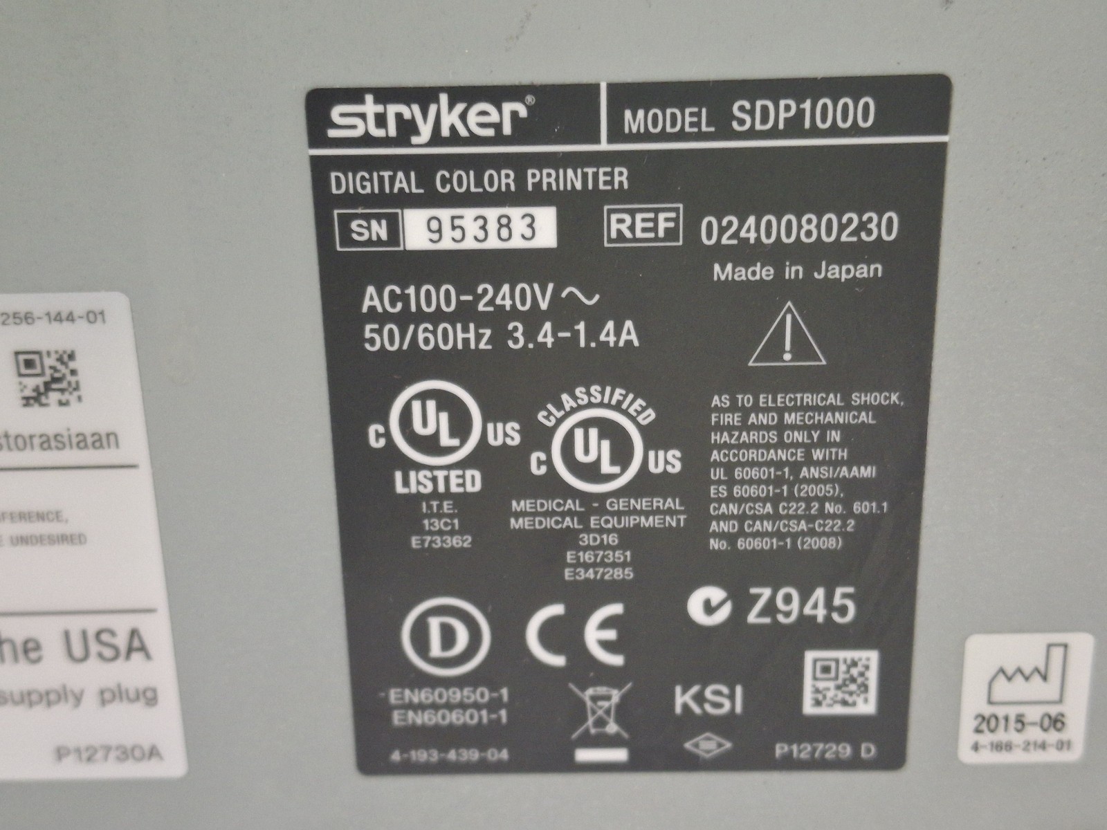 Stryker SDP1000 Digital Color Printer