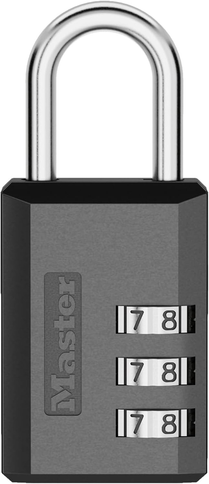 Master Lock Black Combination Padlock, Indoor Gym Locker Lock with Customizable