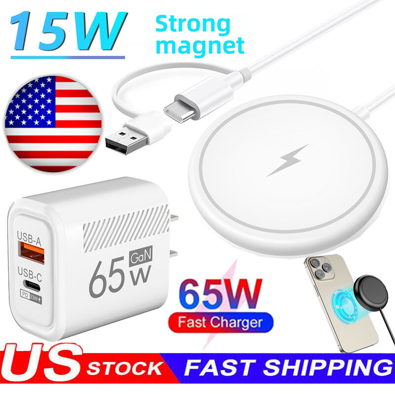 Fast Wireless Magnetic Charger Charging Pad For Apple iPhone 17 16 Pro Max 15 14