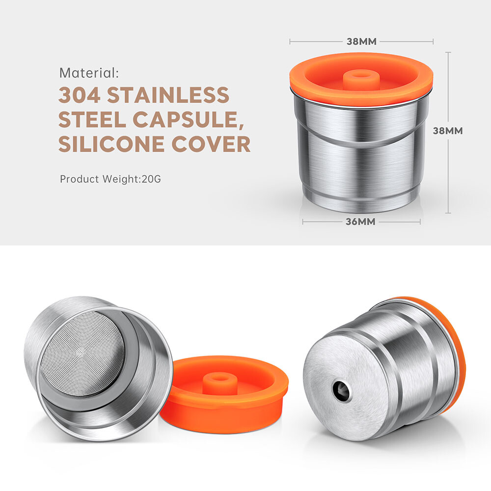 Stainless Steel Reusable Capsule Shell Coffee Pods Kit For Illy Coffee Machine