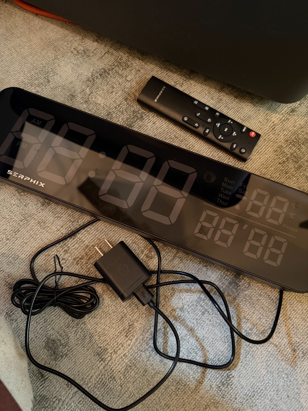 SERPHIX 15.2 Large Digital Scoreboard, Variable LED Color, Timer Clock, Table...