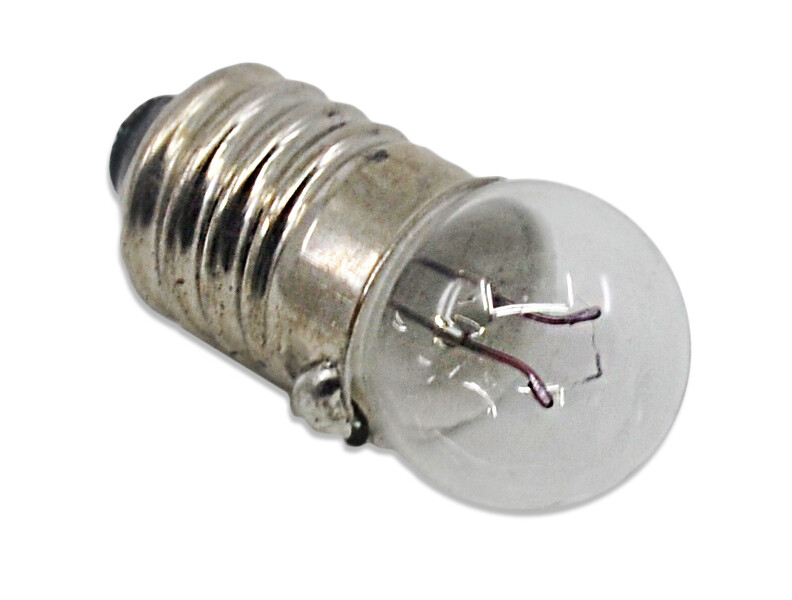 10PK Flash Lamp Bulbs, Round - 4.5V with M.E.S. Cap - Eisco Labs