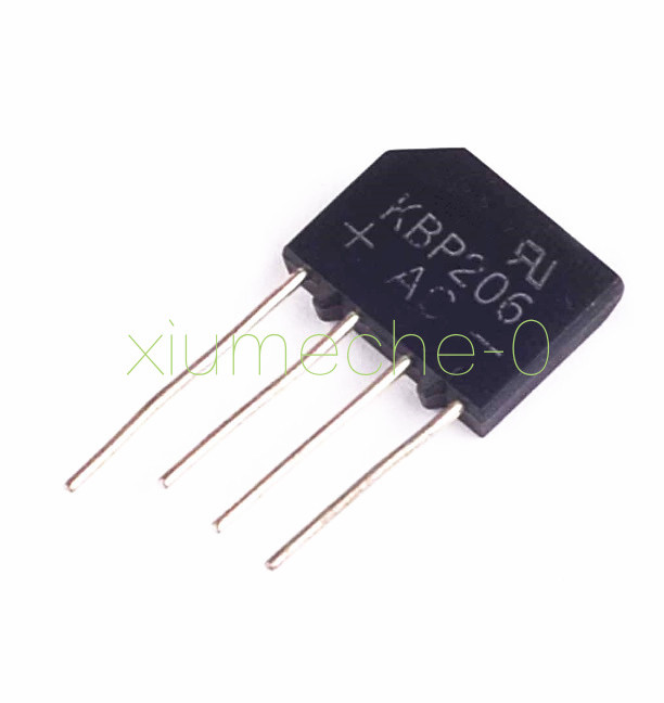 10PCS KBP206 Single Phase 2.0 AMPS Glass Passivated Bridge Rectifiers M