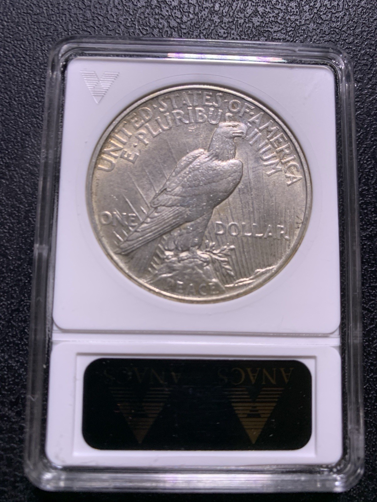 1921 Peace Dollar ANACS UNC Details Net MS60