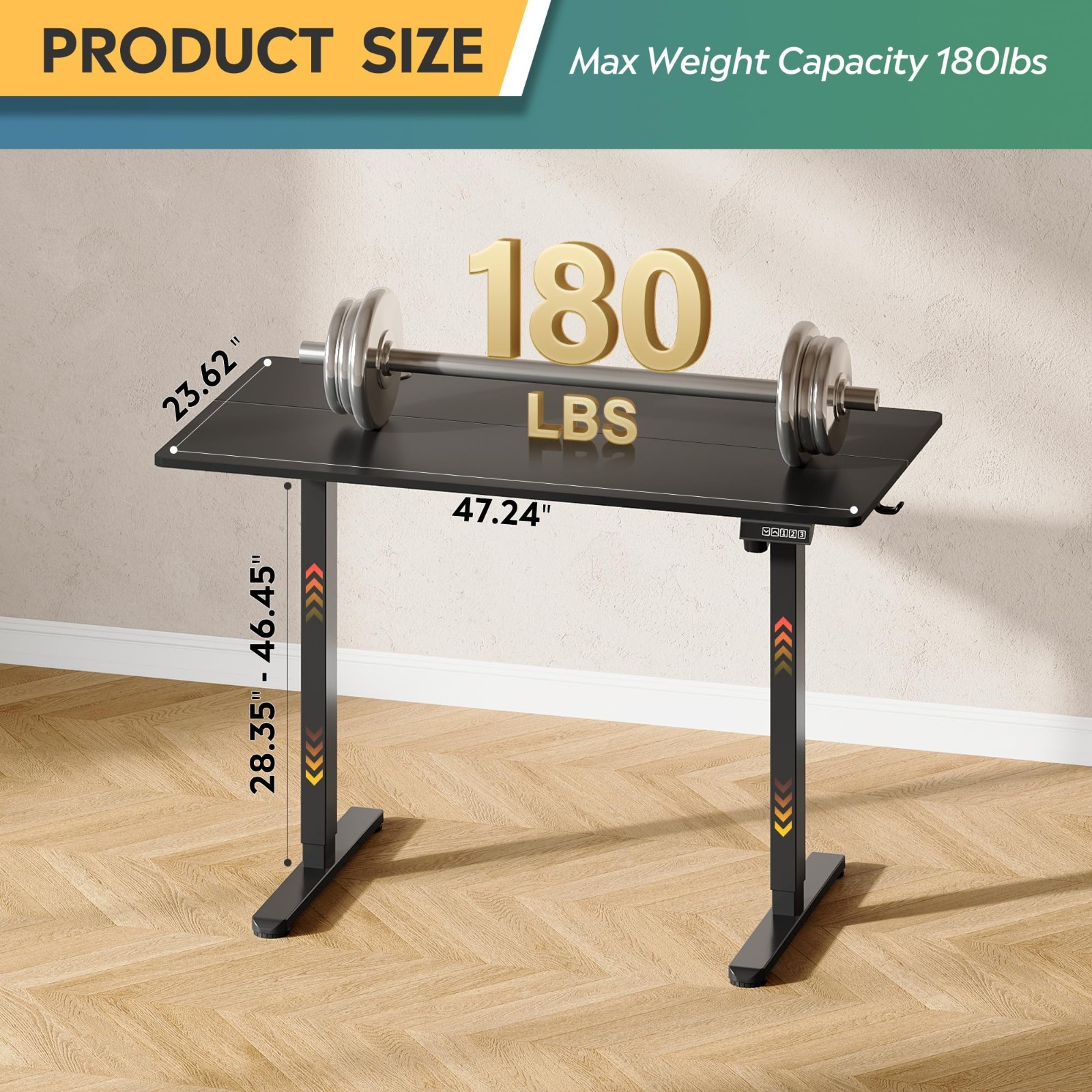 48 Inch Electric Standing Desk Adjustable Height Stand up Desk Computer Desk