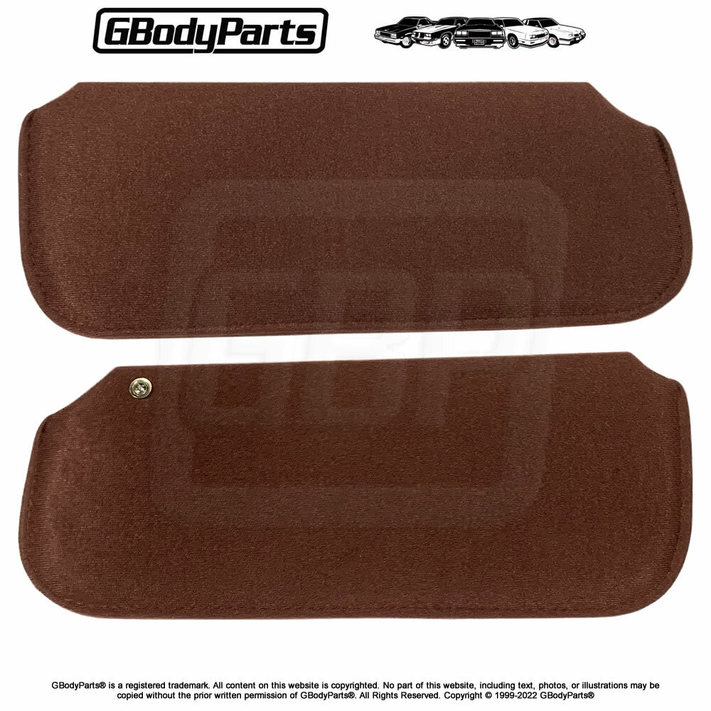 78-88 GBody Non Illuminated Sun Visors Foam Back Material - Pair - BURGUNDY