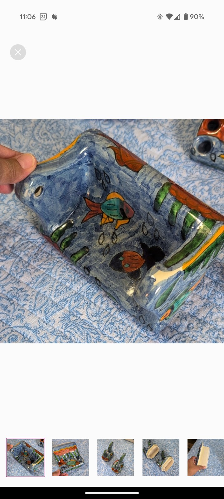 Original Hand Painted Talavera Bathroom Set