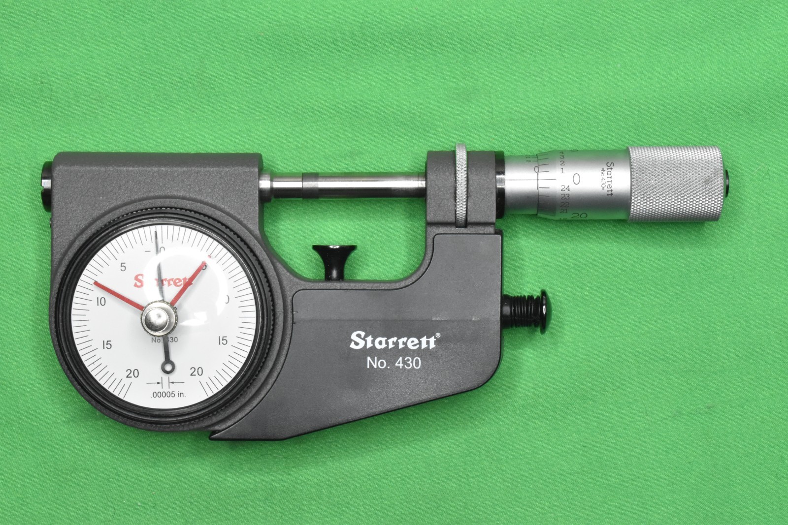 Starrett 430XLZ-1 Indicating Micrometer 0-1" - No Case - Damage on Back of Body