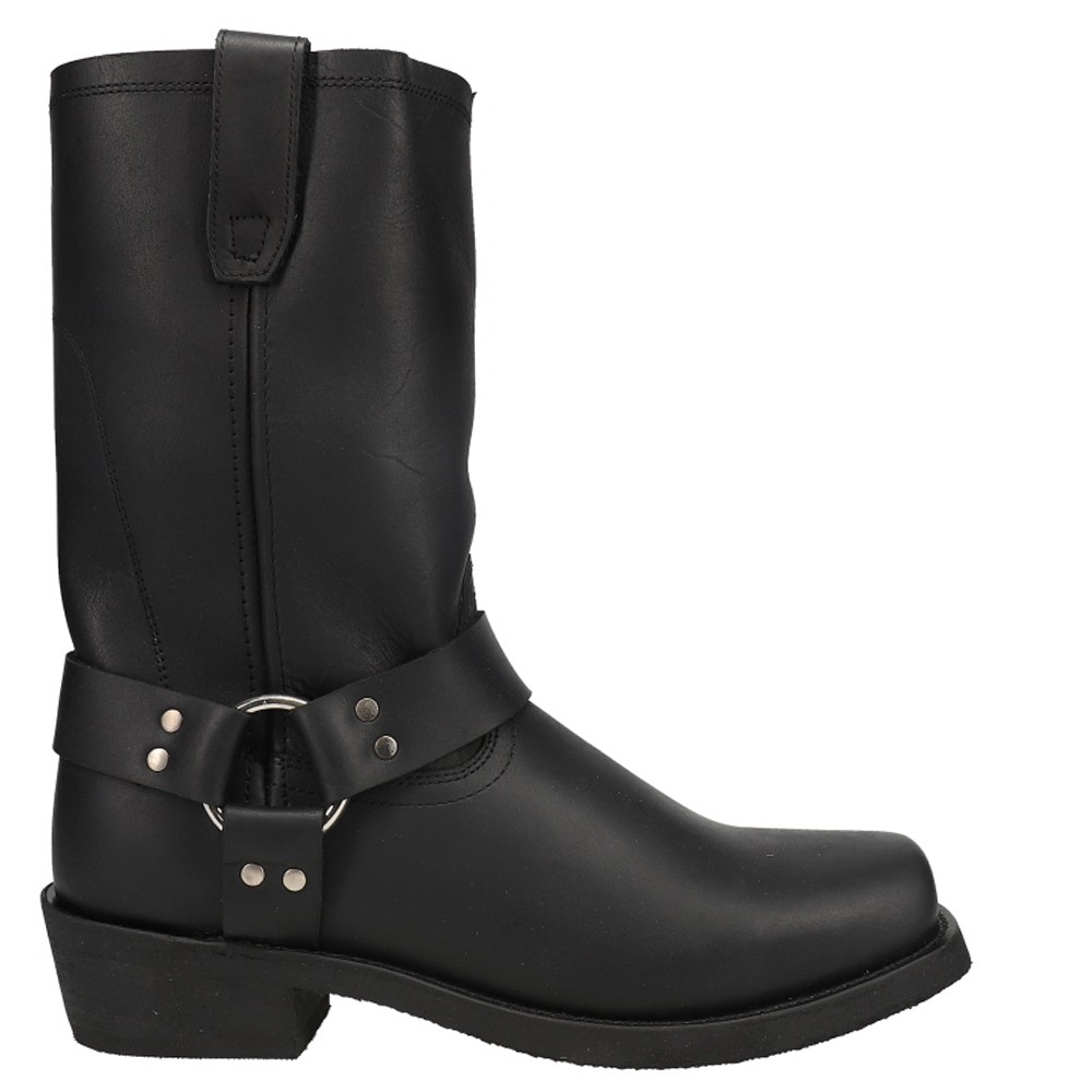 Dingo Dean Harness Square Toe Motorcycle Cowboy  Mens Black Casual Boots DI19057