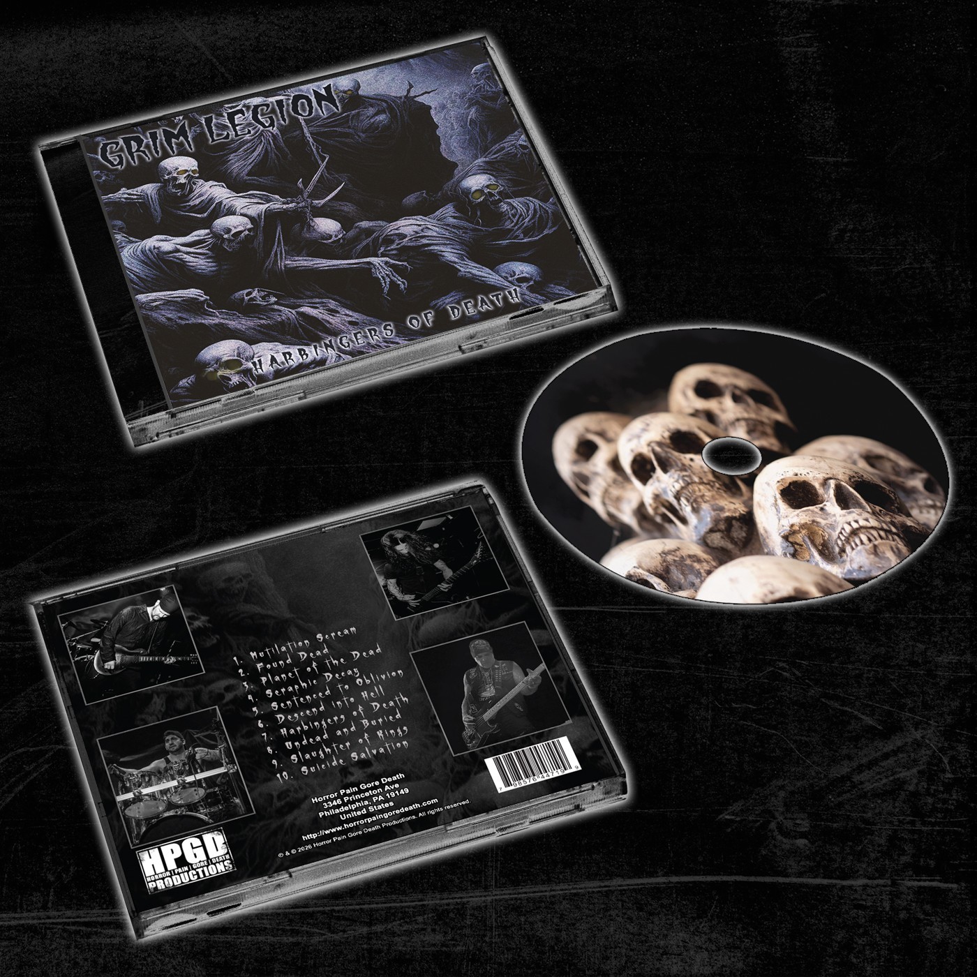 GRIM LEGION Harbingers Of Death CD Funebrarum Disma Incantation Death Metal NEW!