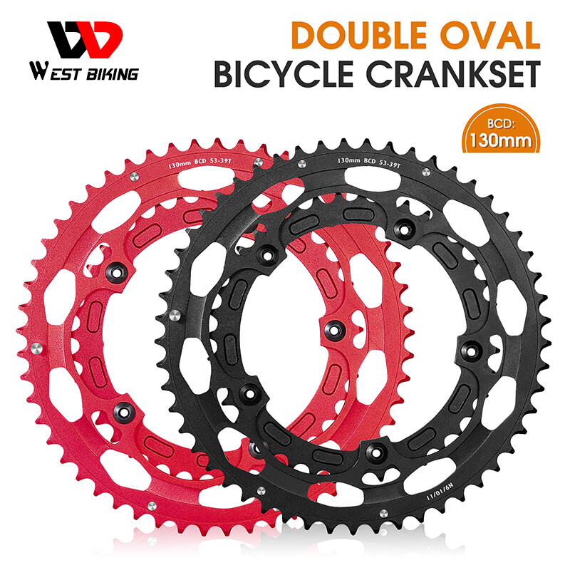 WEST BIKING Road Bike Tooth Disc Aluminum 130BCD Double Chainring 39/53T 8-11S