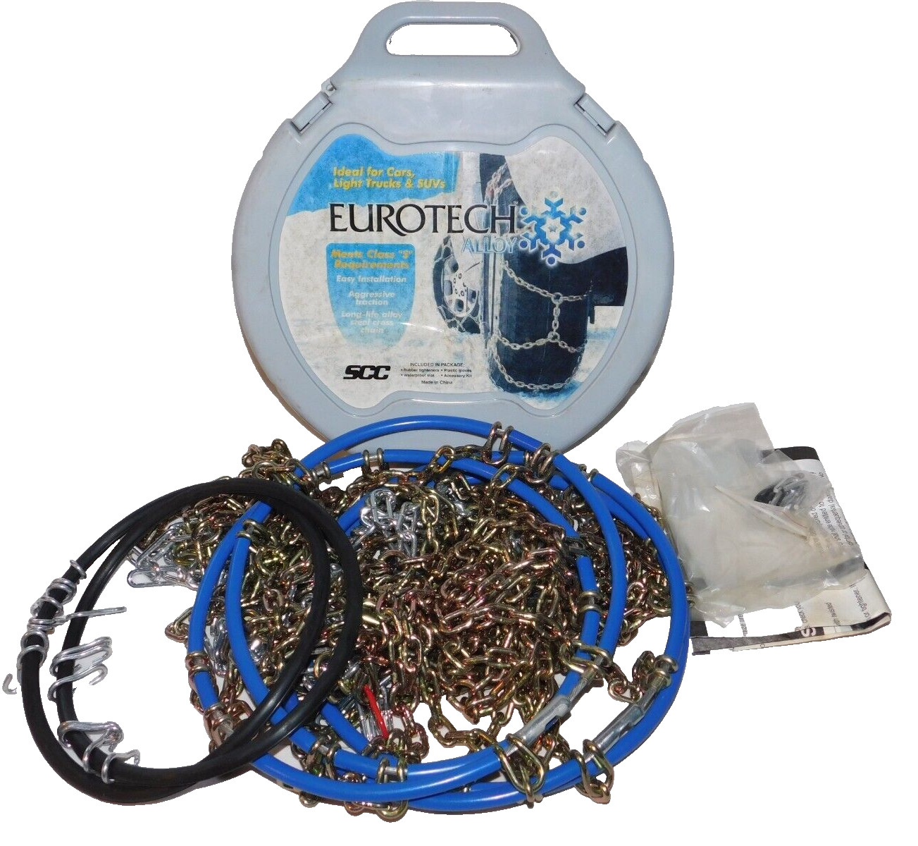 EA1705 Eurotech Alloy Tire Chains, 1 Pair, Costco Item #358208, Never Used