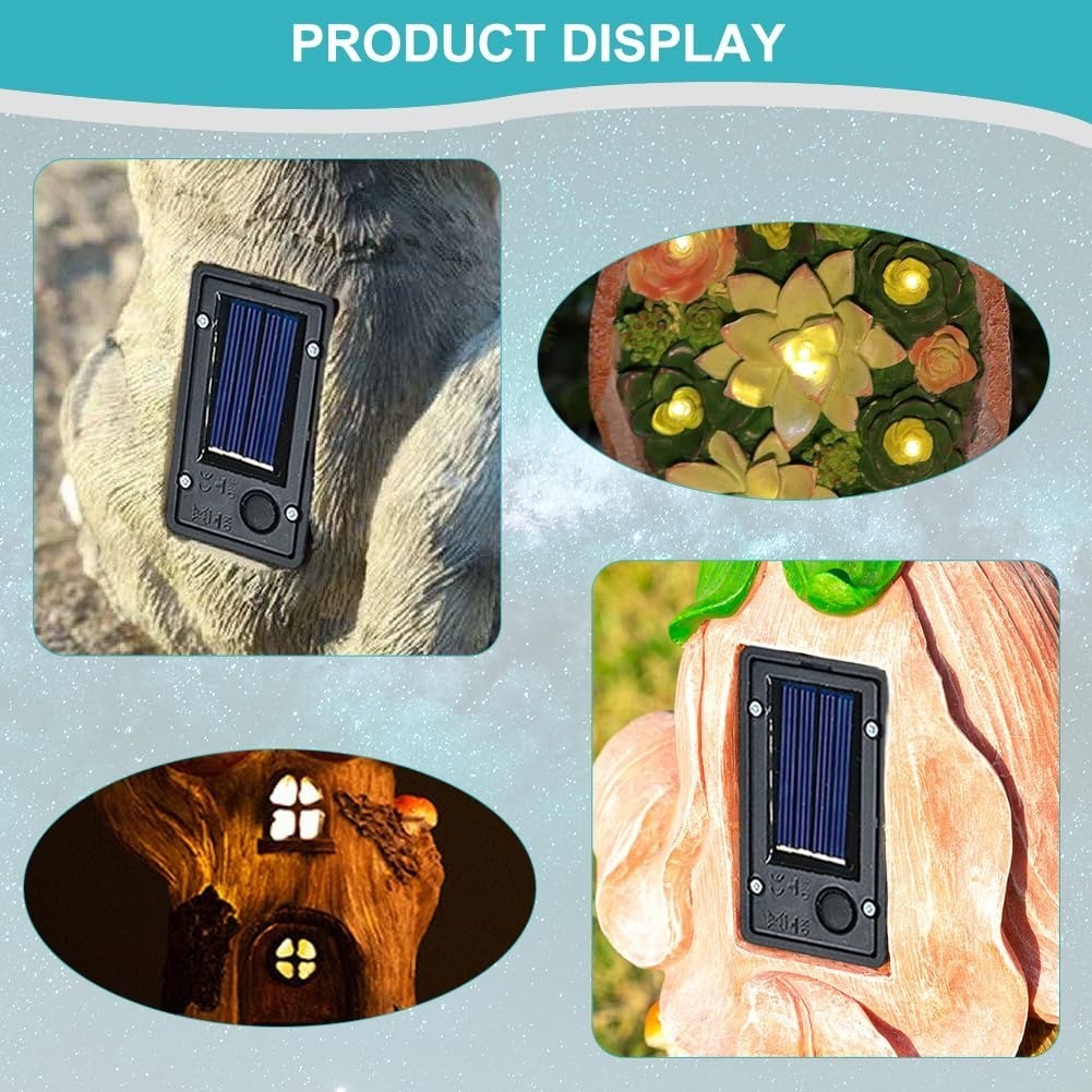 Solar Light Replacement Top 2-Pack, Waterproof Battery Box & LED Insert for Outd