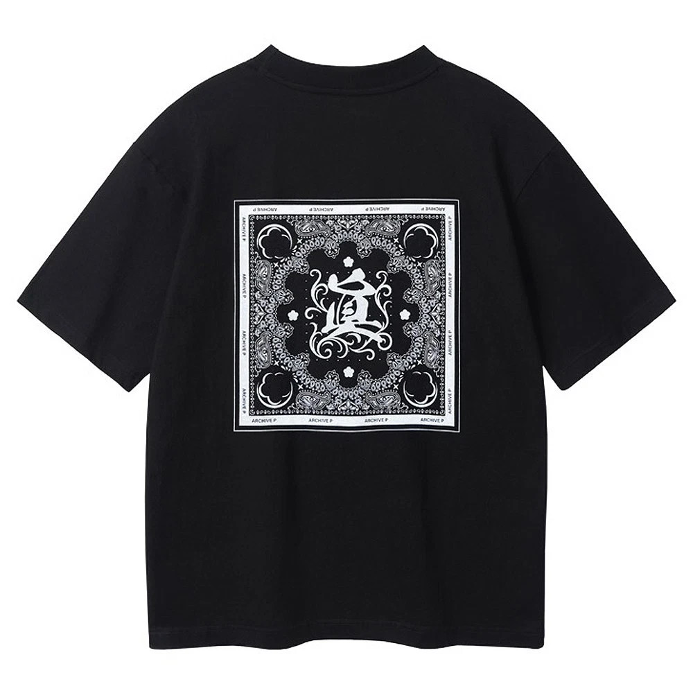 LOOKISM OFFICIAL GOODS MD BUSAN PAISLEY BANDANA SHORT SLEEVE T-SHIRT [L size]