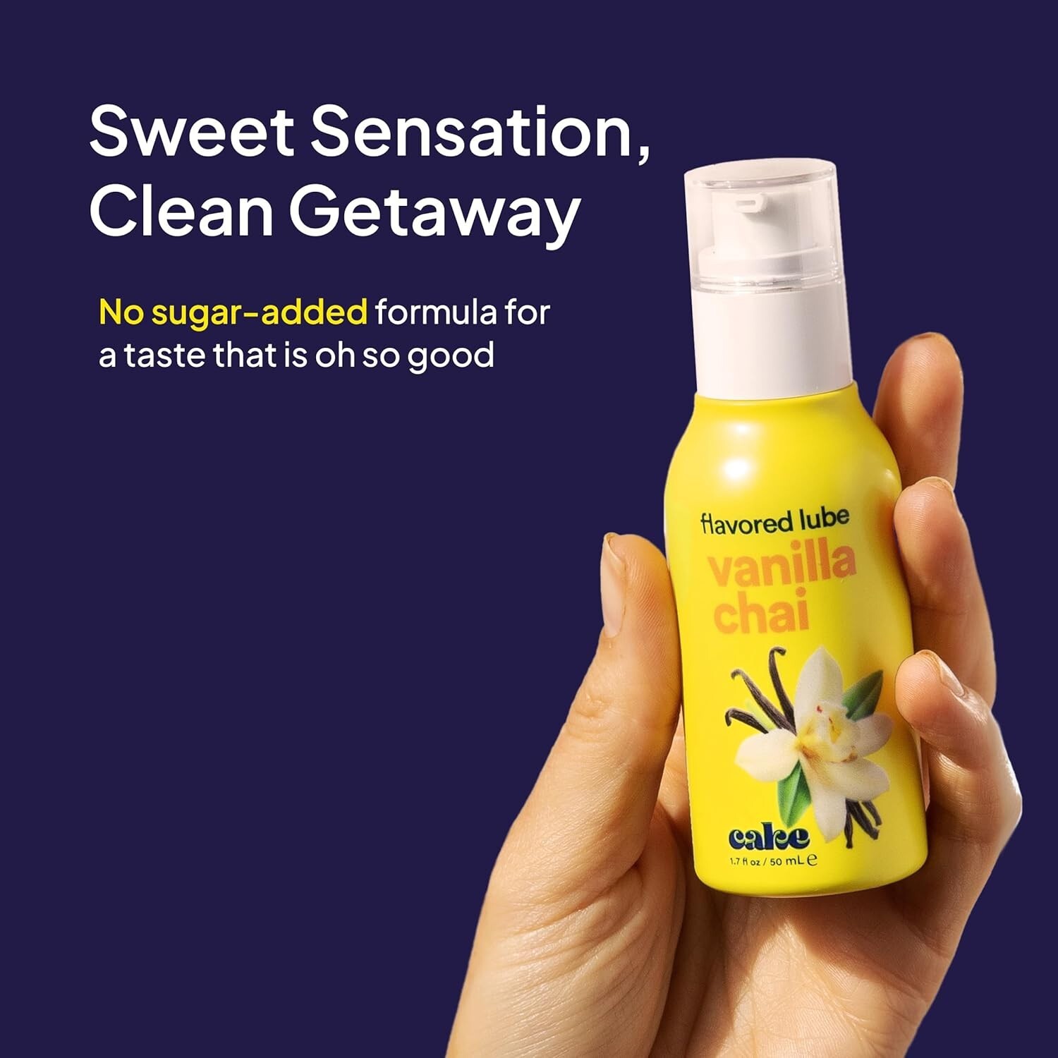 Hello Vanilla Chai Flavored Personal Lubricant - Water-Based Lube - No Aftert...