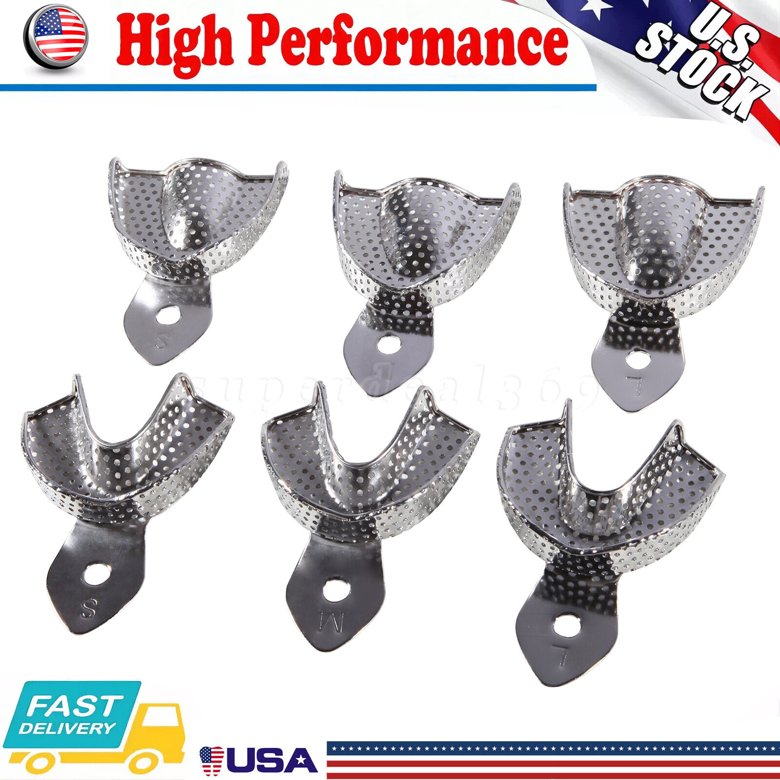 Dental Impression Tray 6 pcs sa