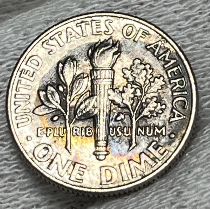 2025 D Dime Errors Strike Through Grease Both Sides Toning
