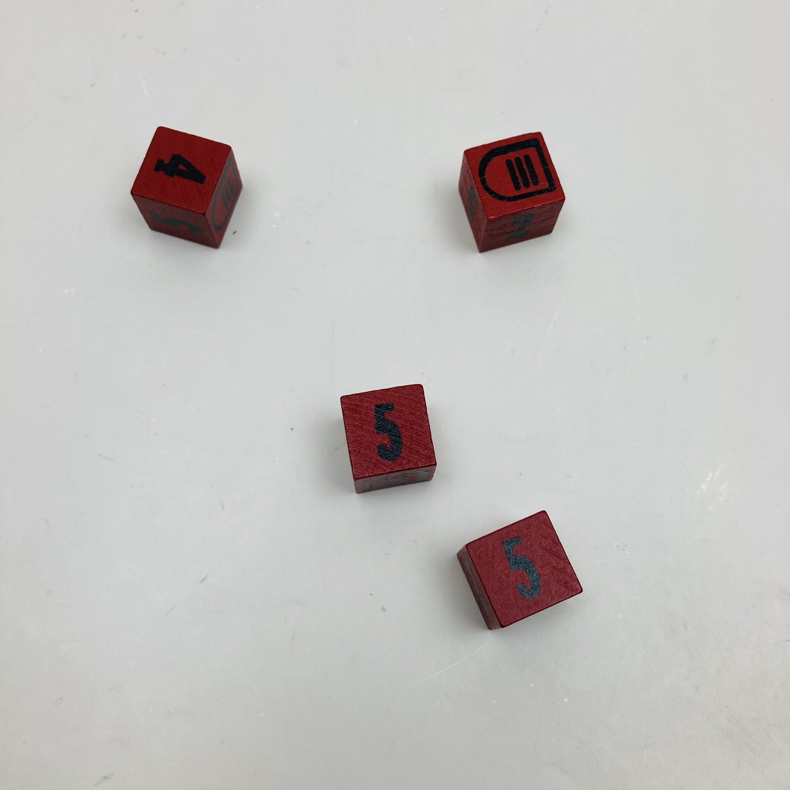 4 RED Family Member Cubes  Oregon Trail Journey To Willamette Valley PRESSMAN