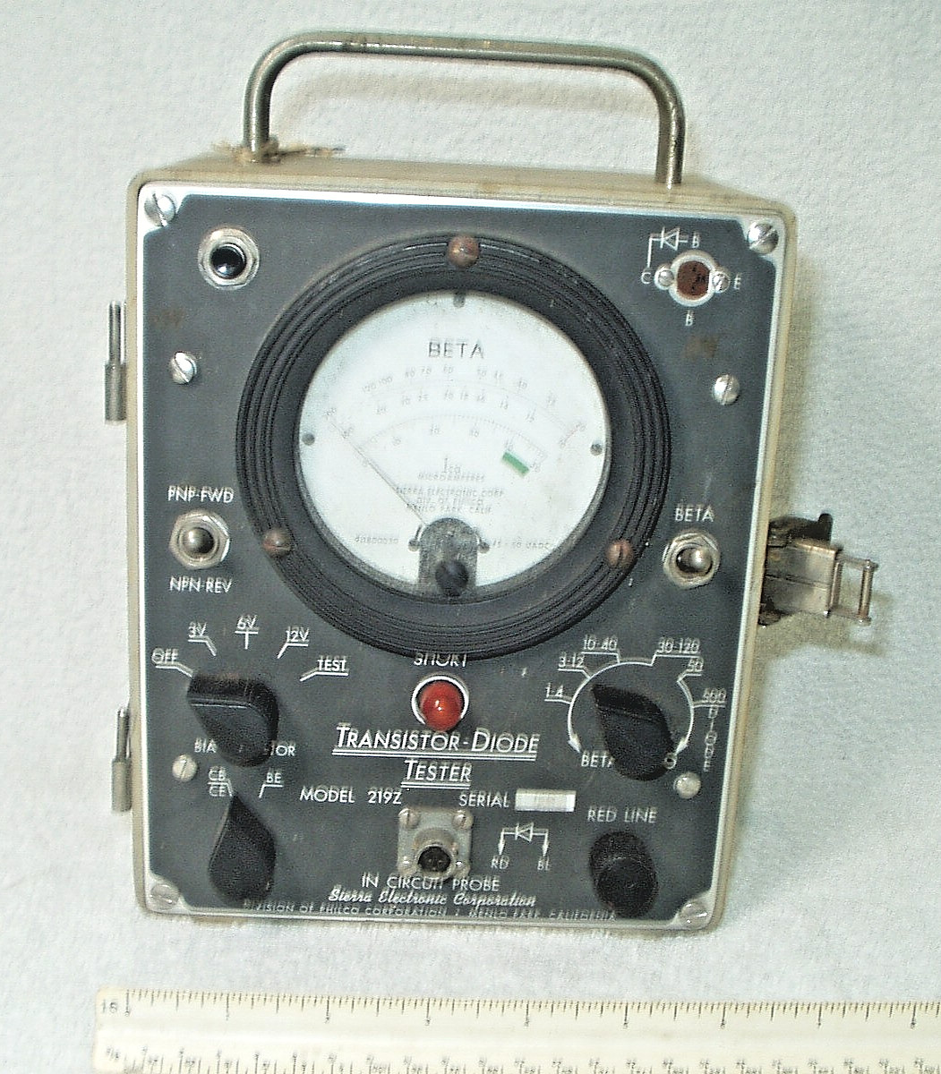 Vtg. *Sierra Electronic Co.* Transistor Diode Tester Model 219Z (Untested)