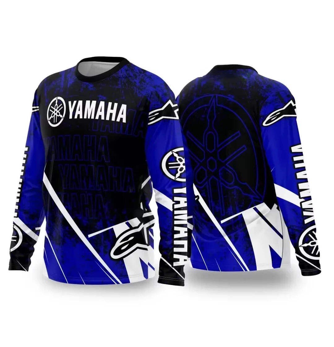 Summer YAMAHA Men Women Motorcycle Riding Suit Loose Breathable Quick Drying Off