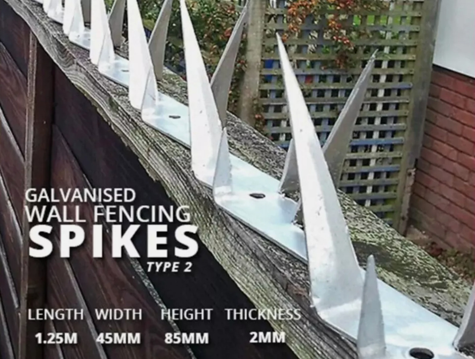 5 Pcs Galvanised Anti-Climb Wall Fencing Spikes Type2 Security Express Shipping