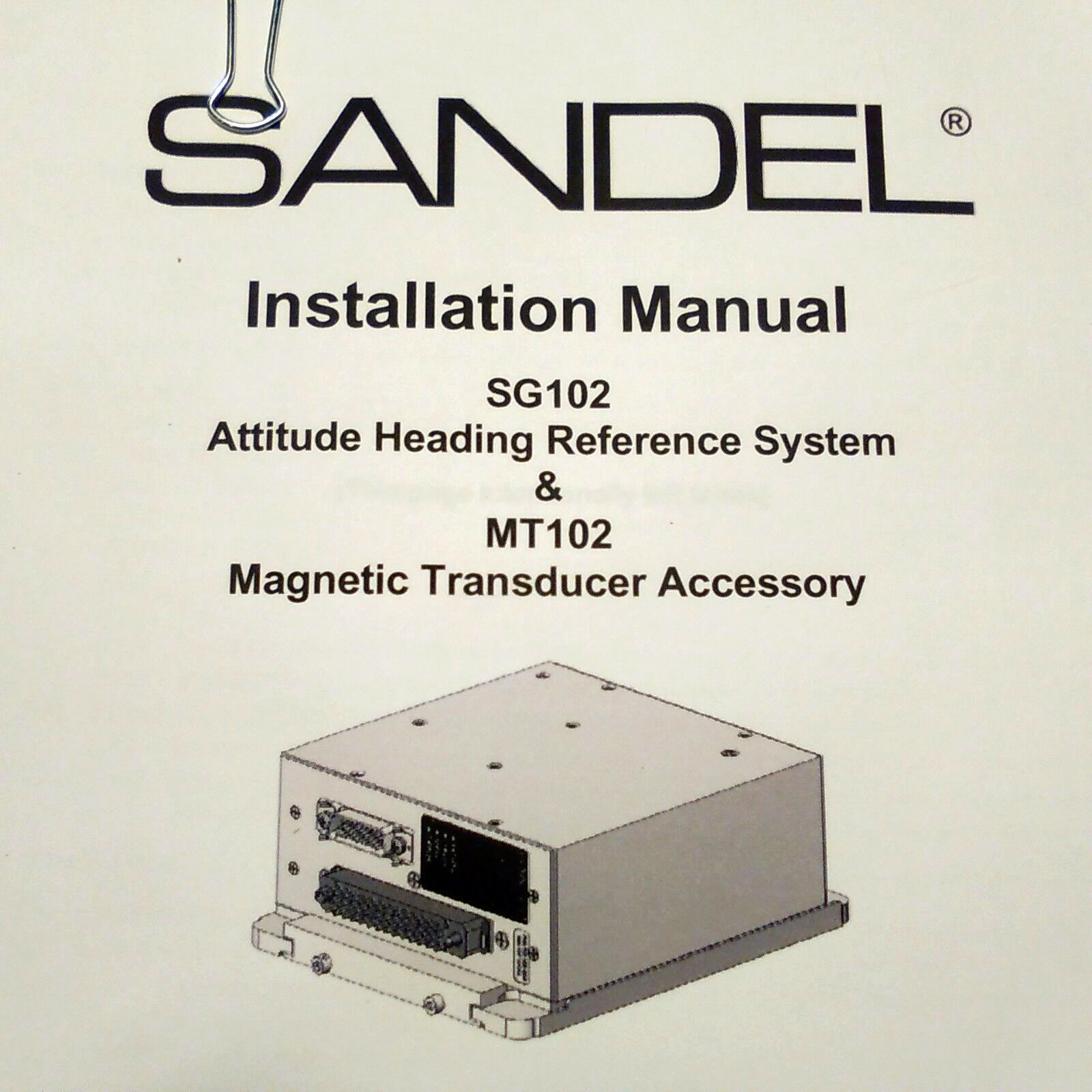 Sandel SG102 and MT102 Install Manual