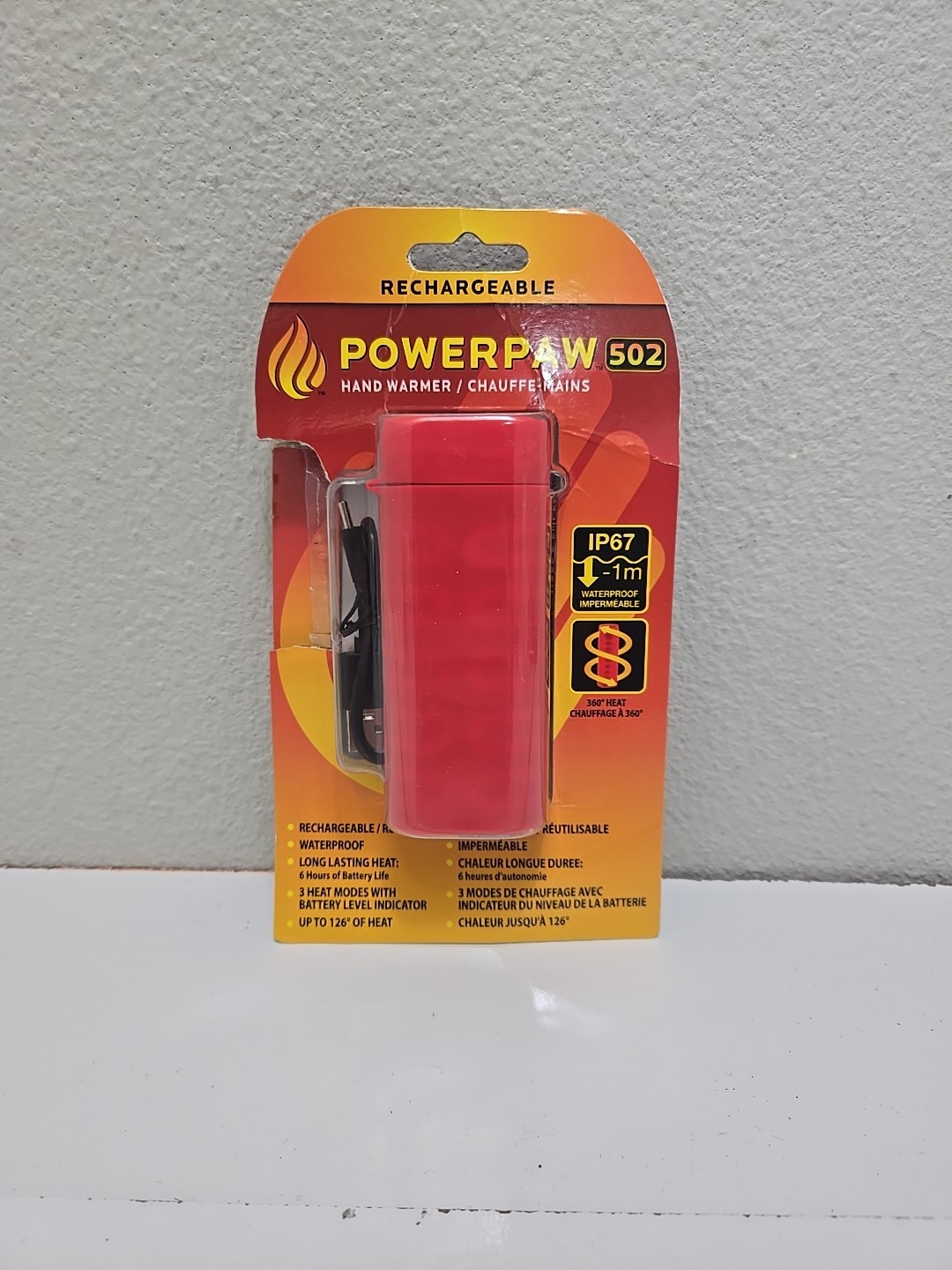 Rechargeable PowerPaw 502 Hand Warmer w/ 3 Heat Modes & Up to 6 hrs Battery Life